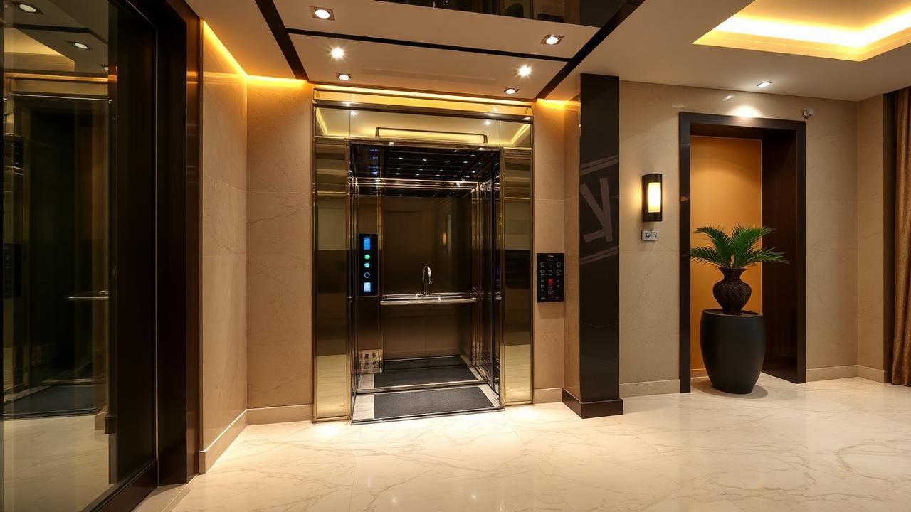 Home elevator installed in a luxury villa in Delhi NCR by Linkwel Engineers