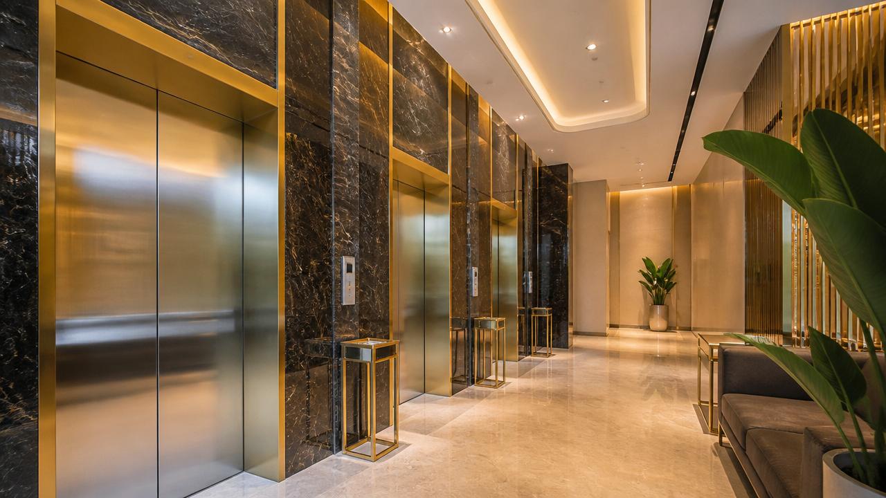 Premium elevator lobby in a modern commercial building in Delhi NCR manufactured by Linkwel Engineers